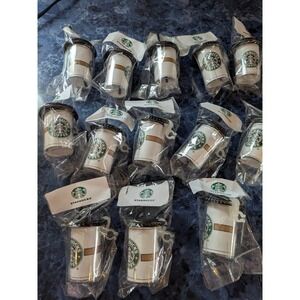 Starbucks Coffee Cup Miniatures Set of 15 Collection Novelty 1" ornaments